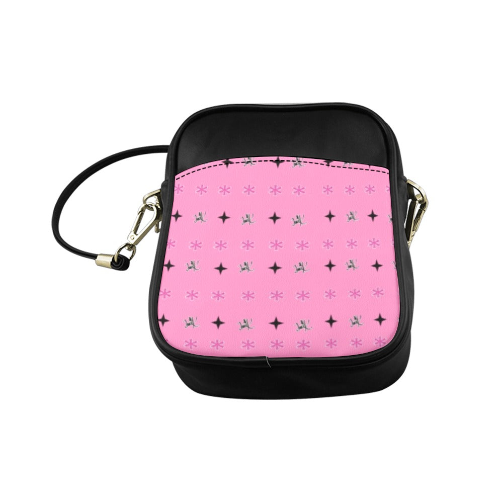 Traci K Designer Pink Sling Bag Sling Bag (Model 1627)