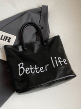 Load image into Gallery viewer, BETTER LIFE PU Leather Tote Bag
