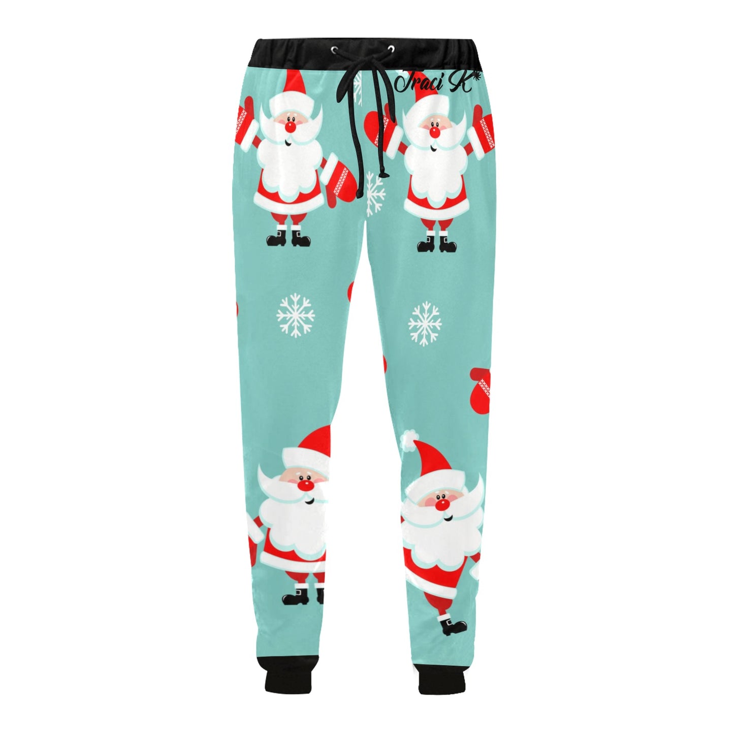 Traci K* Cute Mens Santa Joggers Men's All Over Print Sweatpants (Model L11)