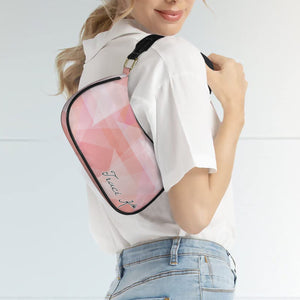 Traci K Designer Pink Shimmer Shoulder Bag Black Strap Women's Shoulder Bag-Black Strap (Model 1748)