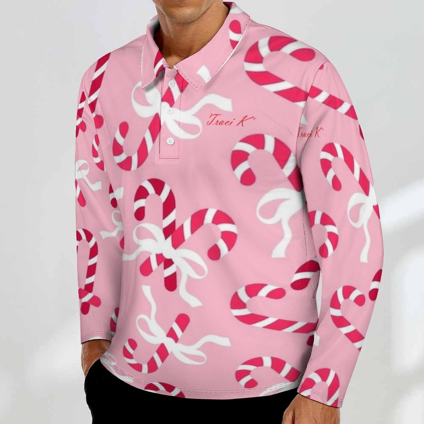 Men's sports polo shirt  Men's Long Sleeve Polo Shirt