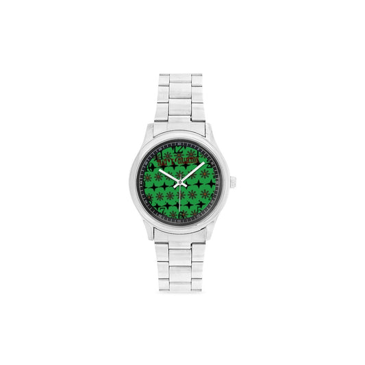 Traci K* Collection Designer Signature Pattern Watch Men's Stainless Steel Watch(Model 104)