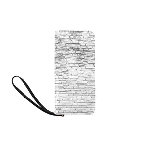 Traci K Signatured DesignerCracked white grunge womens Women's Clutch Purse (Model 1637)