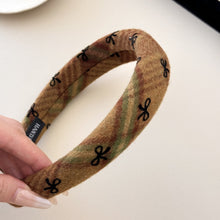 Load image into Gallery viewer, Bow Plaid Polyester Hair Headband
