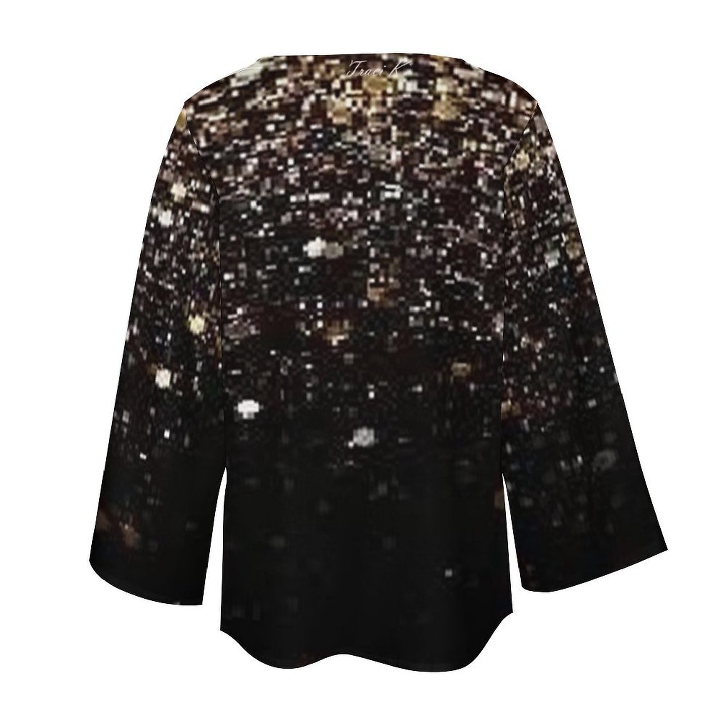 Traci K* Designer Women's Loose-Fit Chiffon Long-Sleeve Top