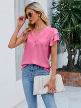 Load image into Gallery viewer, V-Neck Flounce Sleeve Blouse
