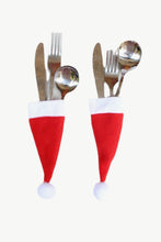 Load image into Gallery viewer, 10-Pack Christmas Hat Shaped Cutlery Covers
