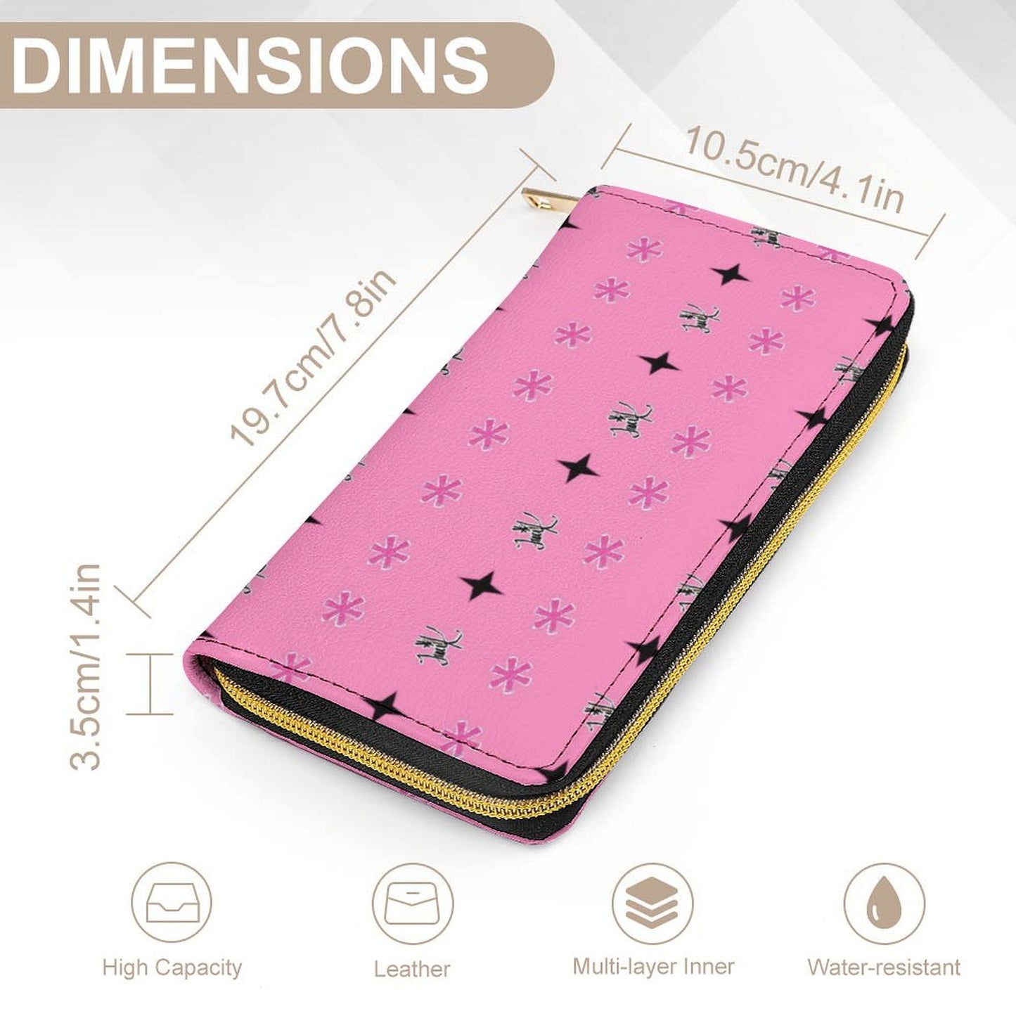 Traci K Luxury Designer Pattered Leather wallet Leather Wallet