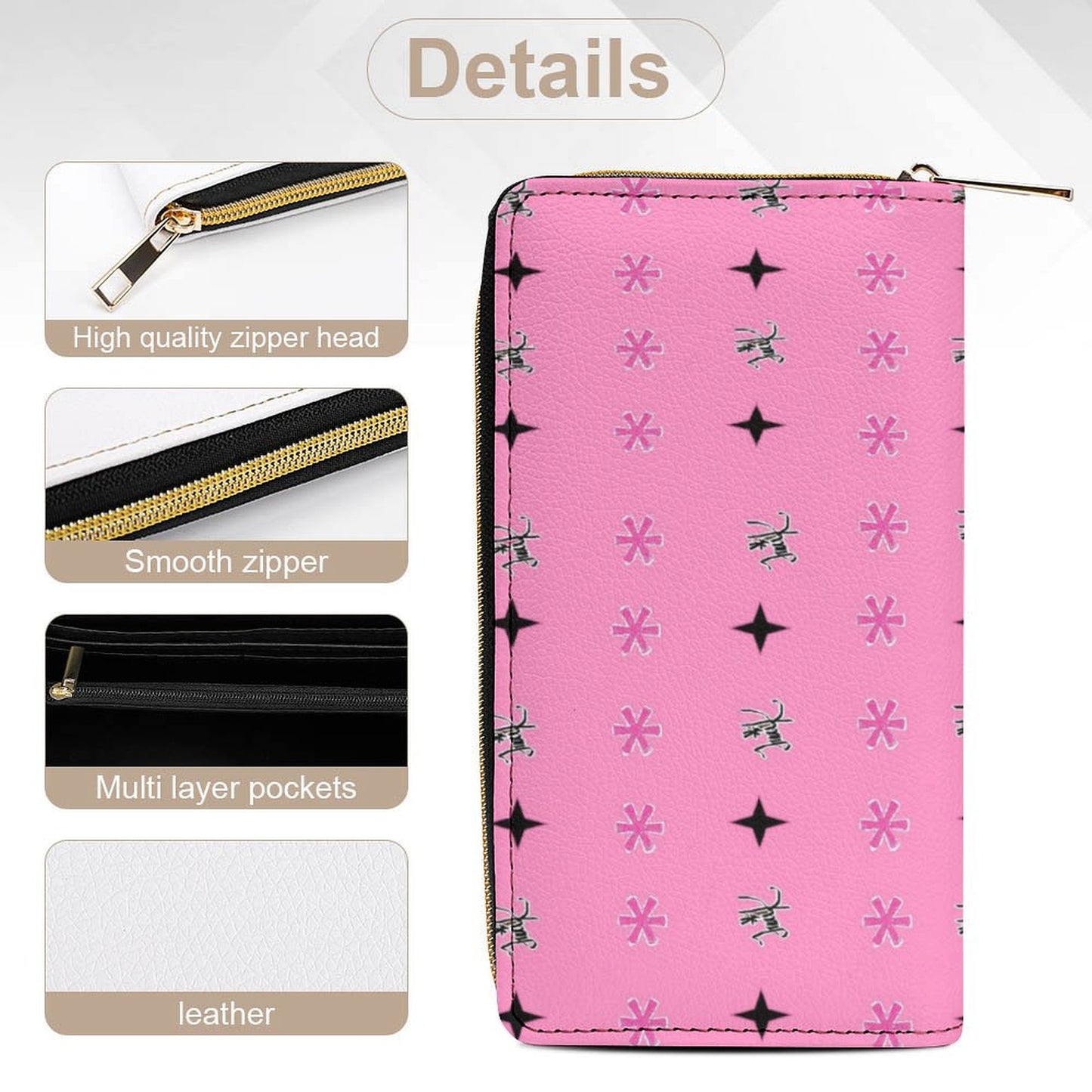 Traci K Luxury Designer Pattered Leather wallet Leather Wallet