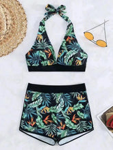 Load image into Gallery viewer, Printed Halter Neck Two-Piece Swim Set
