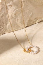Load image into Gallery viewer, Pearl Hoop Link Pendant Necklace
