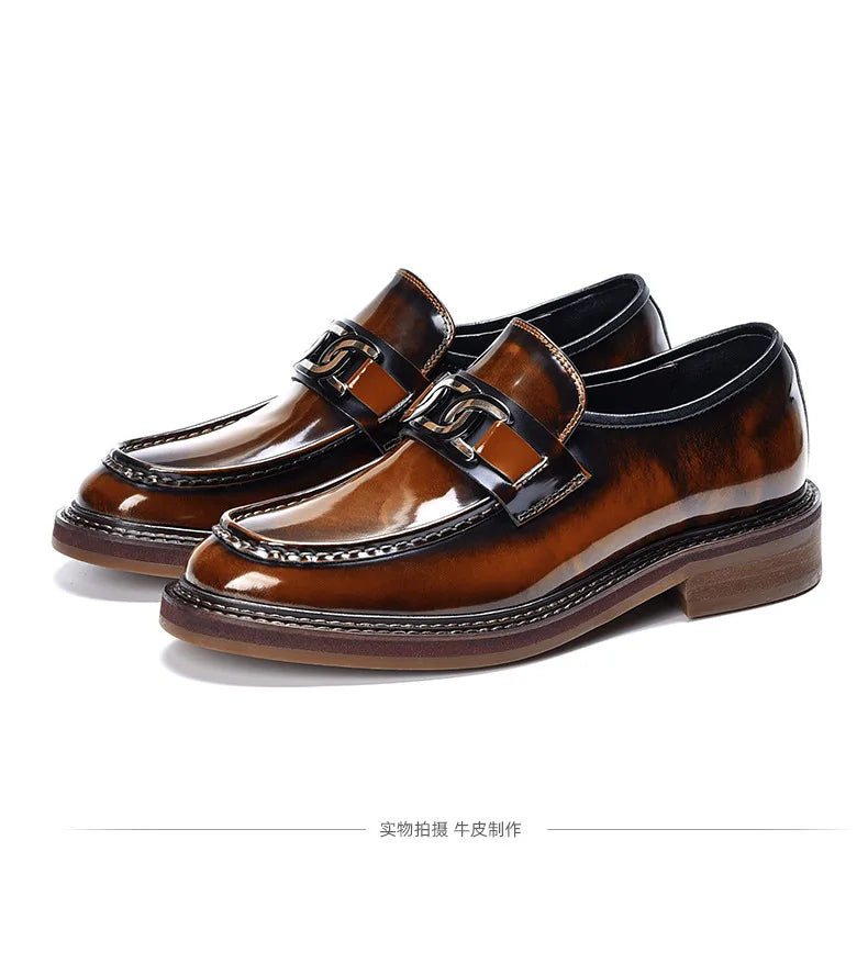 New Shoes For Men Loafers Mens Dress Shoes Leather Shoes Man Male Genuine Leather Social Shoes