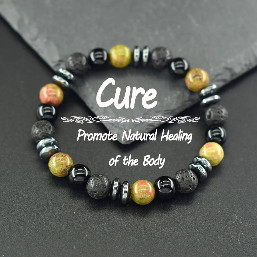 Natural Holistic Healing Bracelets Women Men Hematite Accessories Relieve Anxiety Release Burden Jewelry Gift for Lover