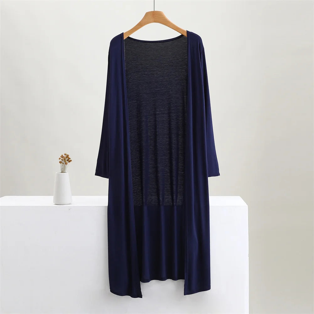 Traci K Collection- 12 Colors Women Modal Long Cardigan Female Cotton Sweater Cardigans Long Sleeve Women Casual Coat Ladies Outerwear