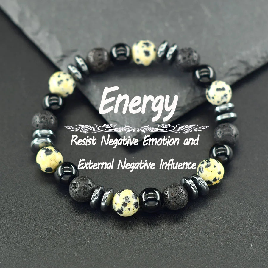 Natural Holistic Healing Bracelets Women Men Hematite Accessories Relieve Anxiety Release Burden Jewelry Gift for Lover