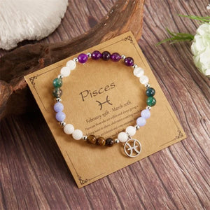 12 Zodiac Beaded Bracelet Aries Taurus Gemini Cancer Leo Virgo Libra Scorpio Aquarius Pisces Gifts Women Jewelry Gift