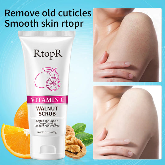 RtopR by Traci K Beauty  Vitamin C Walnut Scrub Deep Cleansing Soft Cuticle Body Bath Scrub Nicotinamide Brightening and Whitening Bath Products