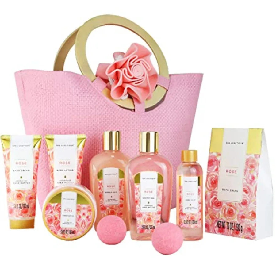 Bath and Body Gift Tote Bag Set w/card and jewelry All in One for Women  Gifts for  11pcs Sets Relaxing Bath Sets for Women Christmas Gifts for Her
