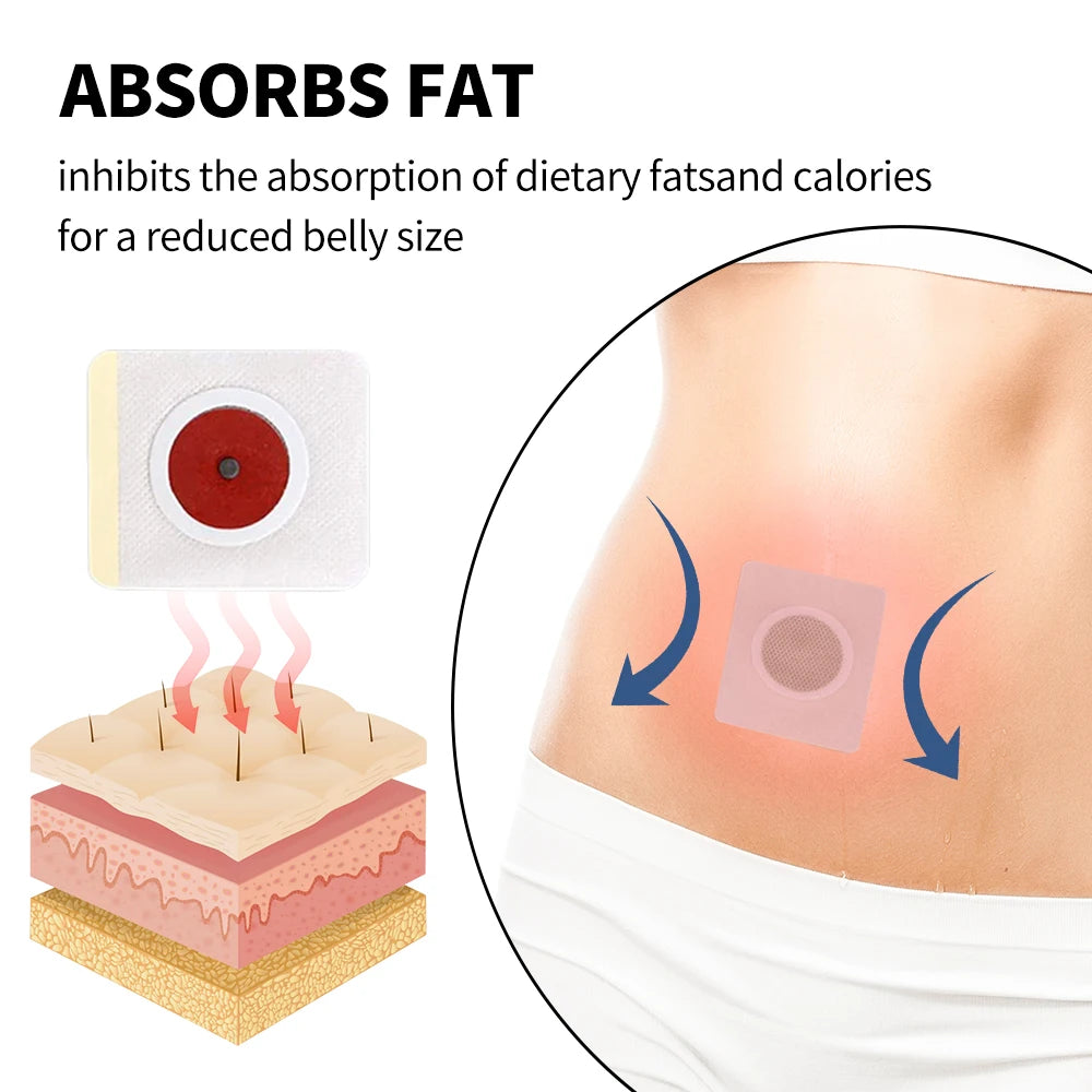 30PCS Weight Loss Belly Slimming Patch Fast Burning Fat Detox Abdominal Navel Sticker Removal Improve Stomach