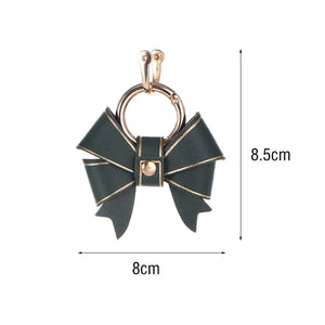 Fashion Bow Handbag Pendant Lovely Pink Keychain Accessories Delicate Bowknot Hanging Decoration Anti-loss Key Chains for Women