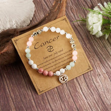 Load image into Gallery viewer, 12 Zodiac Beaded Bracelet Aries Taurus Gemini Cancer Leo Virgo Libra Scorpio Aquarius Pisces Gifts Women Jewelry Gift
