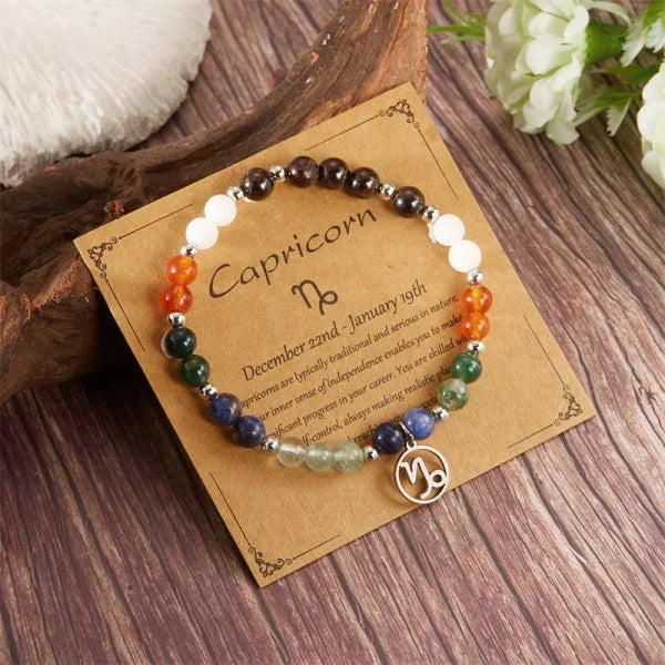 12 Zodiac Beaded Bracelet Aries Taurus Gemini Cancer Leo Virgo Libra Scorpio Aquarius Pisces Gifts Women Jewelry Gift