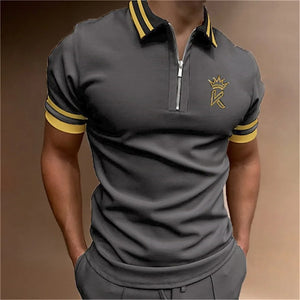 Polo Shirt for Men Poker Plain Men's Golf Clothing Alphabet Street Casual Designer T Shirt Short Sleeve Tee Tops Oversize