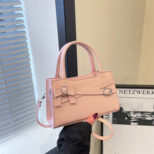 Put a Bow On It Fashionable Shoulder Bag Trendy Simple Crossbody Bags for Women Designer Bags Small Square Bag Purse and Handbags