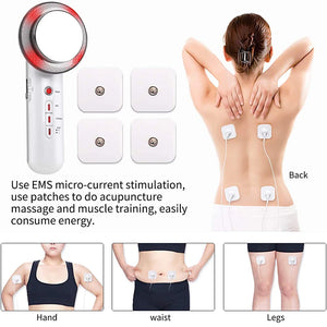 Traci K Beauty 3 in 1 Cavitation Ultrasonic Machine Weight Loss Microcurrent EMS Body Slimming Massager Fat Burner Cream Gel
