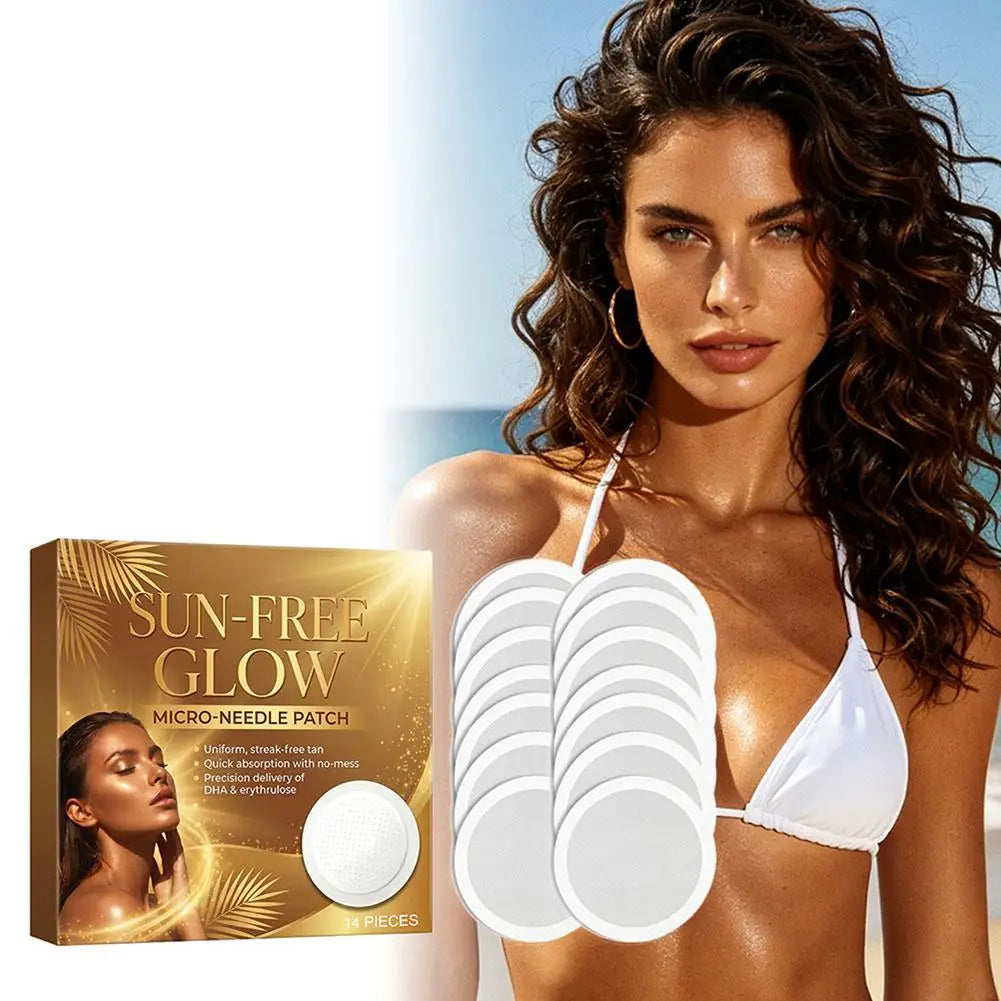 1-10pcs Microneedle Self Free Glow Patch by Traci K Beauty Professional Sun-Free Tanning Sticker Natural Even Bronzer Tanning Patches