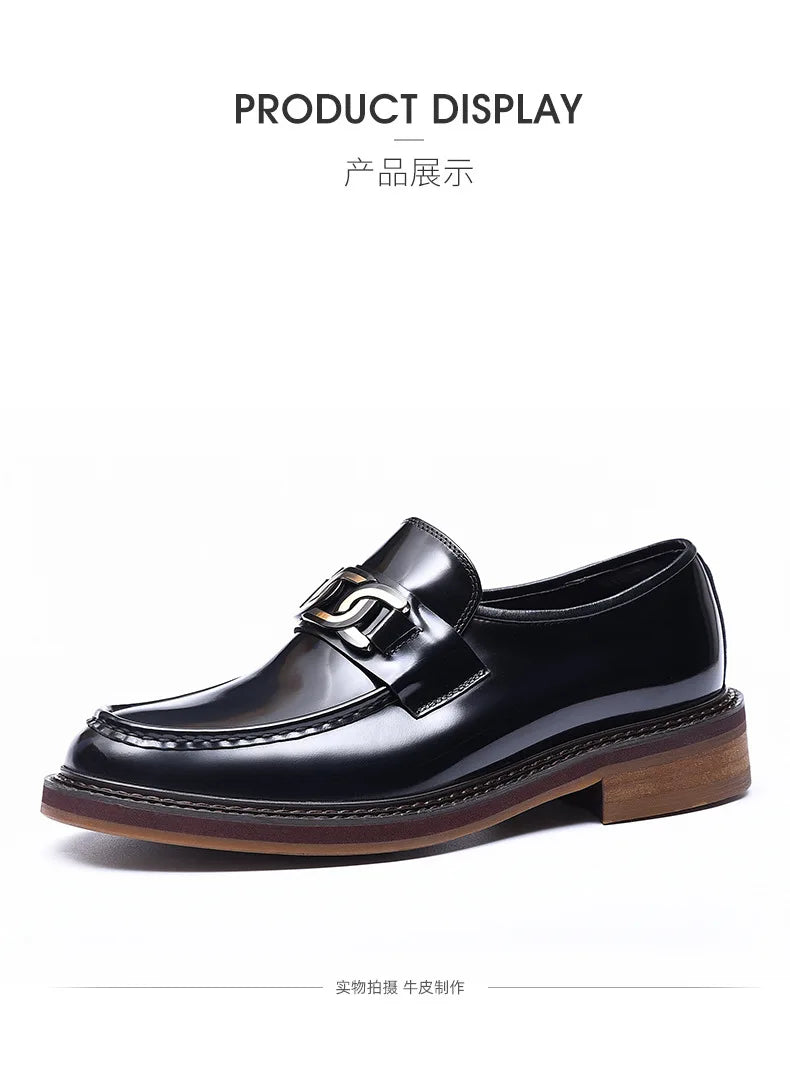 New Shoes For Men Loafers Mens Dress Shoes Leather Shoes Man Male Genuine Leather Social Shoes