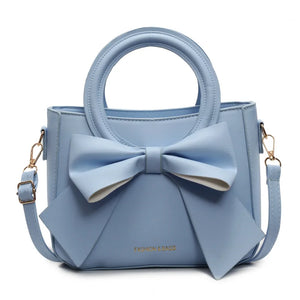 Put a Bow On It (FashonBags) (Trend) Design Women's Crossbody Bag Fashionable Small Square Handbag Single Shoulder Bag Versatile PU Leather