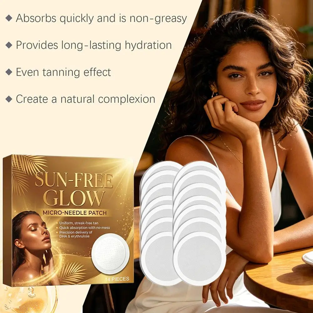 1-10pcs Microneedle Self Free Glow Patch by Traci K Beauty Professional Sun-Free Tanning Sticker Natural Even Bronzer Tanning Patches