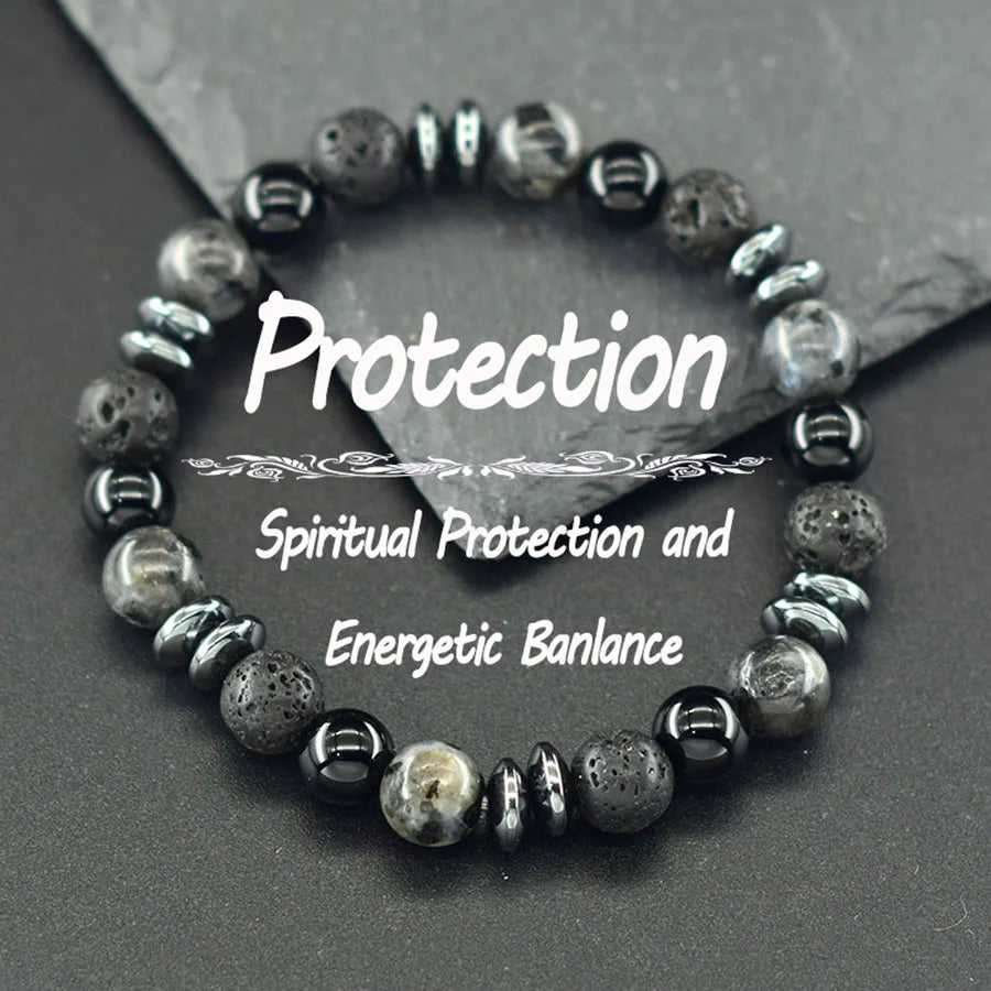 Natural Holistic Healing Bracelets Women Men Hematite Accessories Relieve Anxiety Release Burden Jewelry Gift for Lover