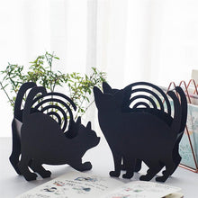 Load image into Gallery viewer, Iron Mosquito Coil Holder Burner Cat Shaped Fireproof Incense Burning Rack Decoration
