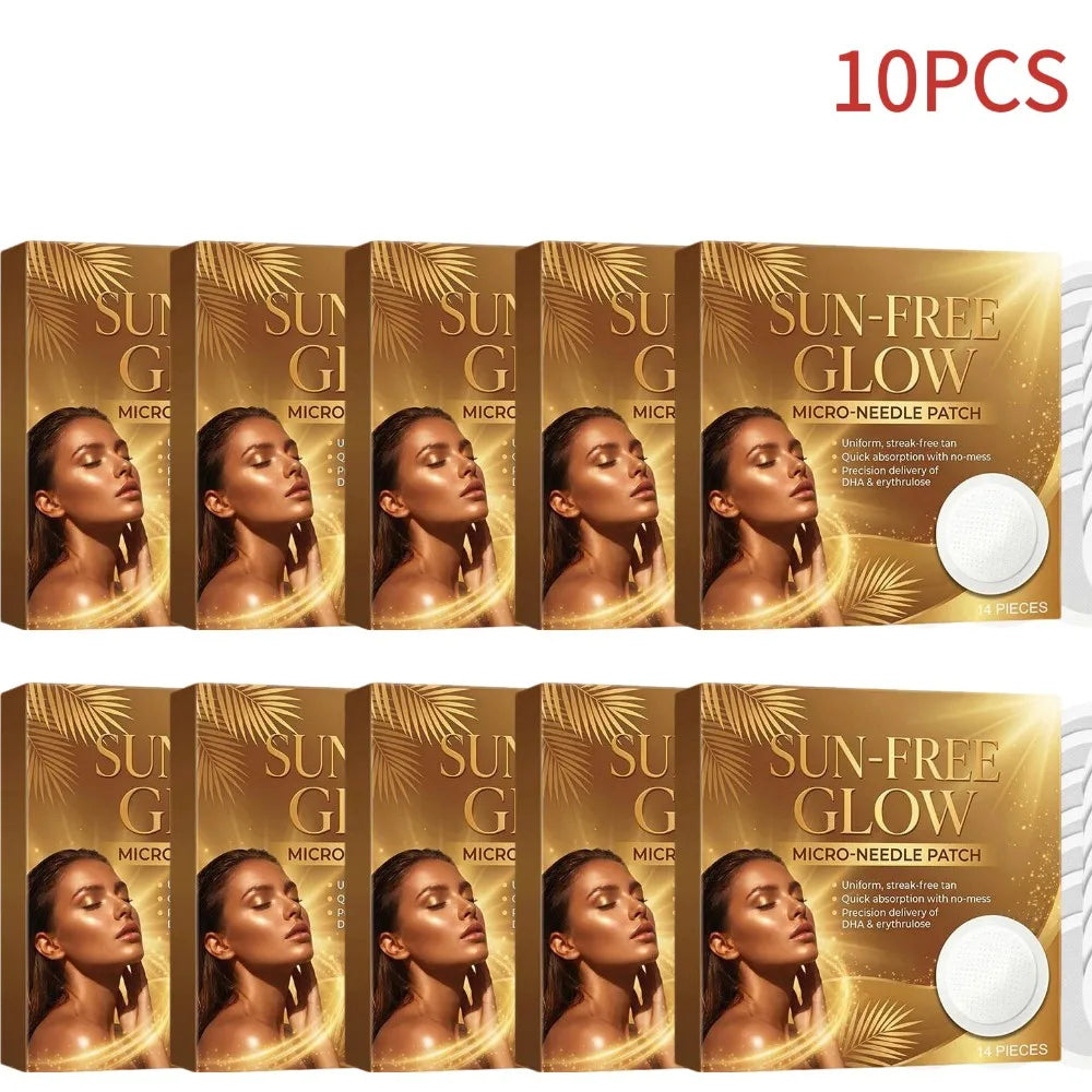 1-10pcs Microneedle Self Free Glow Patch by Traci K Beauty Professional Sun-Free Tanning Sticker Natural Even Bronzer Tanning Patches