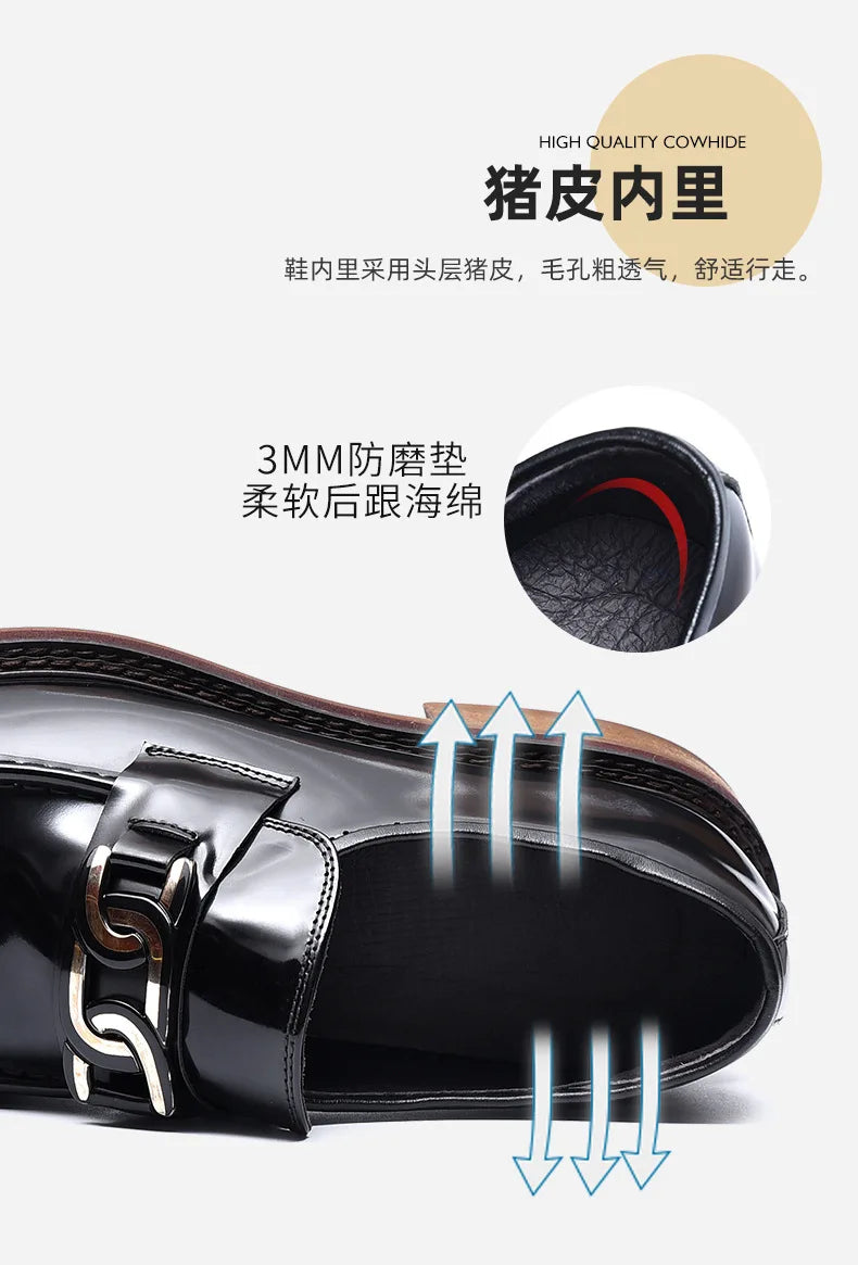New Shoes For Men Loafers Mens Dress Shoes Leather Shoes Man Male Genuine Leather Social Shoes