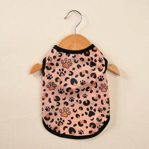 Cat Clothes Vest for Small Medium Cats Dogs Summer Breathable Kitten Leopard-Print Sleeveless Clothing French Teddy Pet Outfits