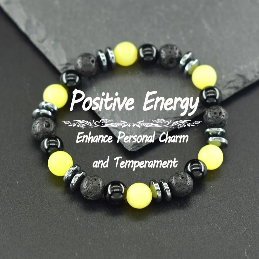 Natural Holistic Healing Bracelets Women Men Hematite Accessories Relieve Anxiety Release Burden Jewelry Gift for Lover