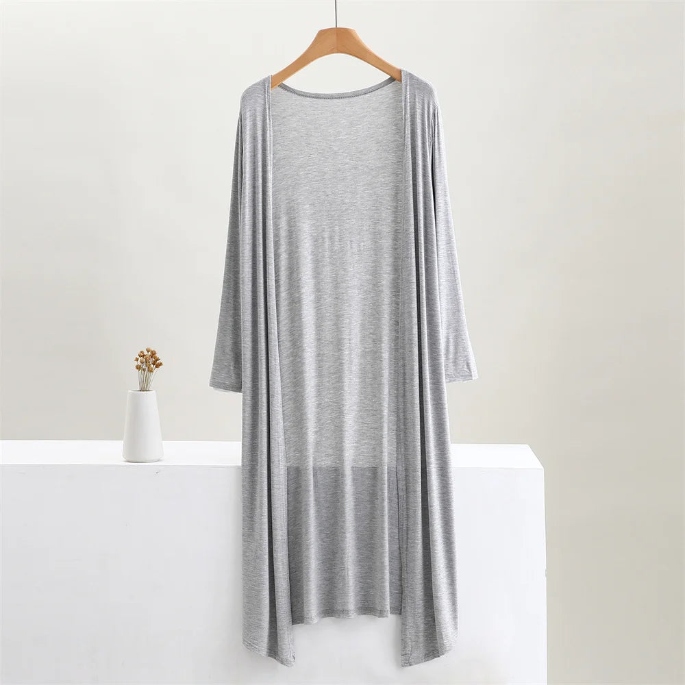 Traci K Collection- 12 Colors Women Modal Long Cardigan Female Cotton Sweater Cardigans Long Sleeve Women Casual Coat Ladies Outerwear