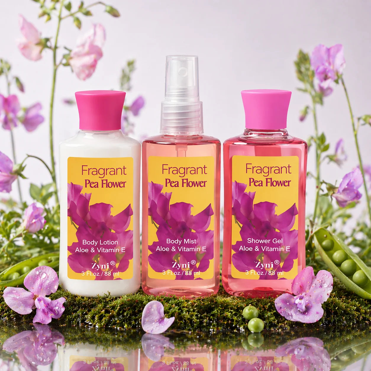 (6 Fragrances to choose from)Gift Sets – Travel Bath & Body Kit (88ml Shower Gel, 88ml Body Lotion, 88ml Body Mist) Luxurious Foam, Fresh Deodori