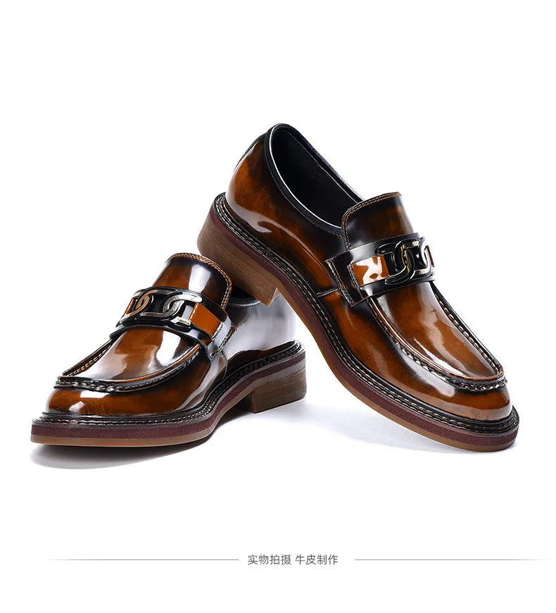 New Shoes For Men Loafers Mens Dress Shoes Leather Shoes Man Male Genuine Leather Social Shoes