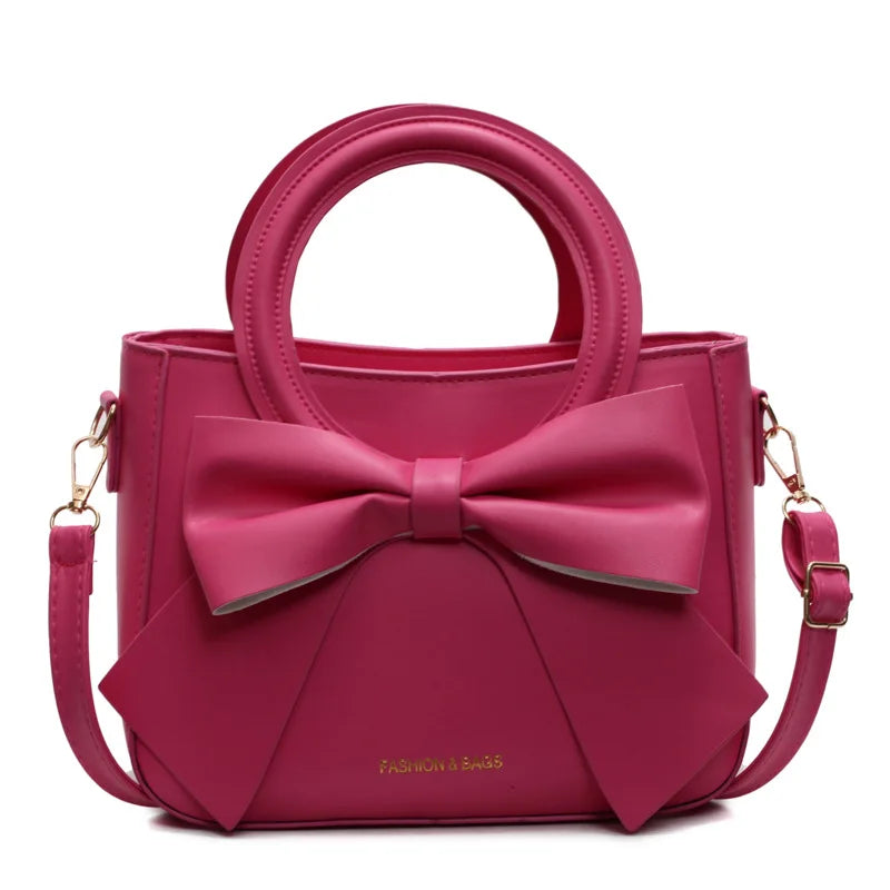 Put a Bow On It (FashionBags) (Trend) Design Women's Crossbody Bag Fashionable Small Square Handbag Single Shoulder Bag Versatile PU Leather