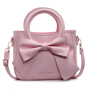 Put a Bow On It (FashonBags) (Trend) Design Women's Crossbody Bag Fashionable Small Square Handbag Single Shoulder Bag Versatile PU Leather