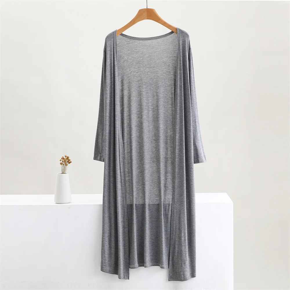 Traci K Collection- 12 Colors Women Modal Long Cardigan Female Cotton Sweater Cardigans Long Sleeve Women Casual Coat Ladies Outerwear