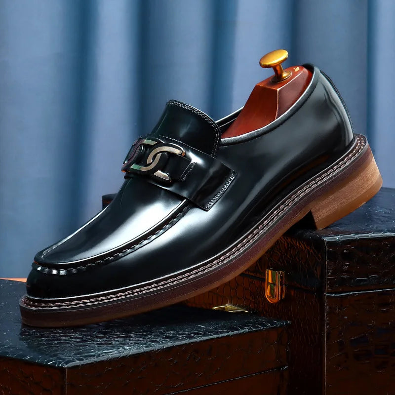 New Shoes For Men Loafers Mens Dress Shoes Leather Shoes Man Male Genuine Leather Social Shoes