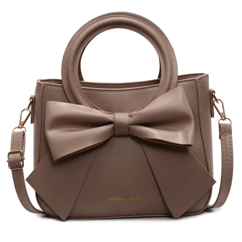 Put a Bow On It (FashionBags) (Trend) Design Women's Crossbody Bag Fashionable Small Square Handbag Single Shoulder Bag Versatile PU Leather
