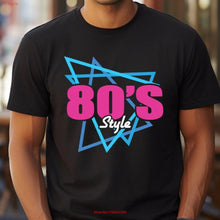 Load image into Gallery viewer, Birthday Bash 80&#39;s style t shirt unisex retro vintage fashion 80s graphics casual gift streetwear clothing long or short sleeves
