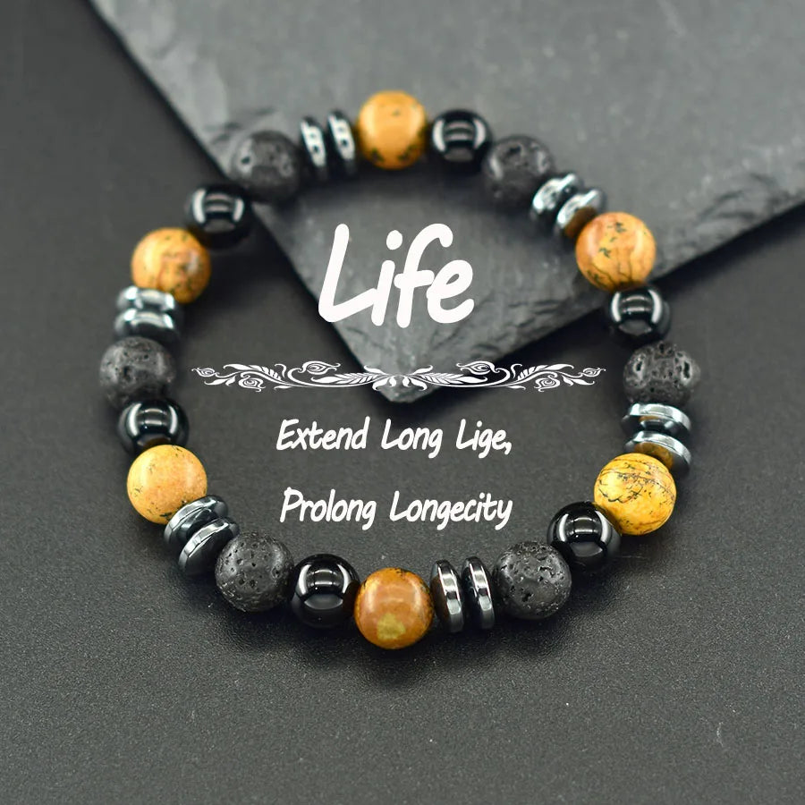 Natural Holistic Healing Bracelets Women Men Hematite Accessories Relieve Anxiety Release Burden Jewelry Gift for Lover
