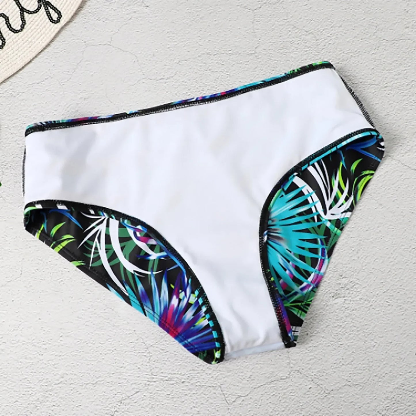 Botanical Print Tankini Swimwear Women'S 2 Piece Bikini Set Summer Sexy Swimsuit 2pcs Beach Bathing Suit Ladies Bikinis Outfit